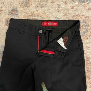 Dickies Black Pants with Red Zipper